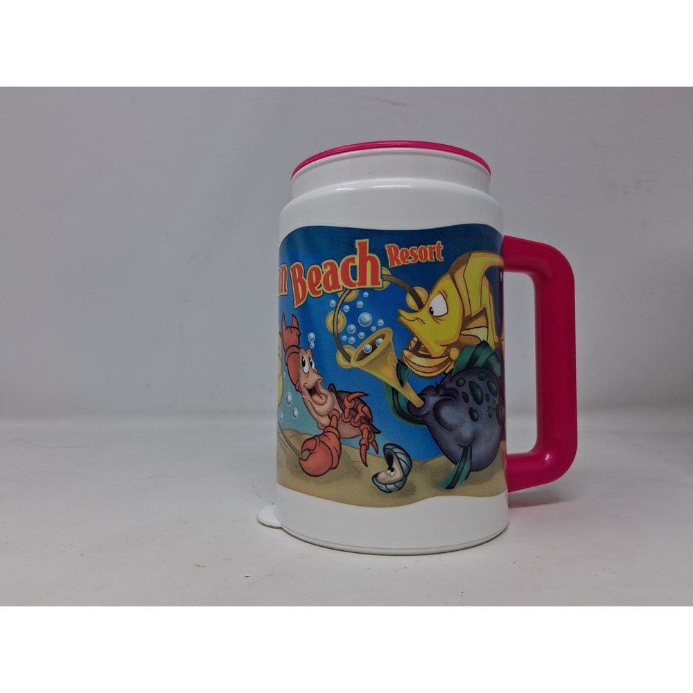 WDW Disney's Caribbean Beach Resort Whirley Plastic Mug Flounder & Sebastian. C